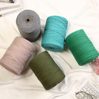 Cotton Macrame Cord 3mm 546yards Natural Colored Macrame Supplies