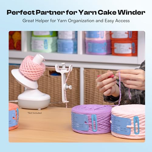 20 Set Yarn Information Tags with Clips for Yarn Storage Organizer