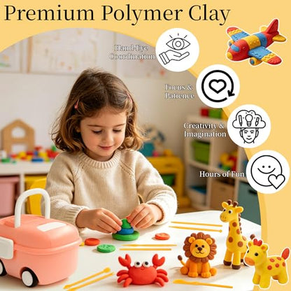 148 Pcs Polymer Clays 62 Bright Colors Oven Bake Clay Non