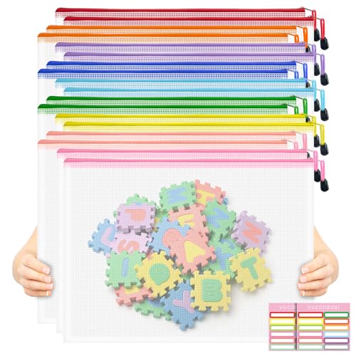 18pcs Mesh Zipper Pouch Board Games Storage Bags (18 Count)