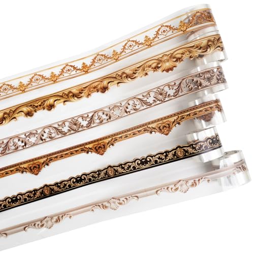 6 Rolls Vintage European PET Border Tape with Clip (6 Count)
