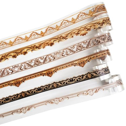 6 Rolls Vintage European PET Border Tape with Clip (6 Count)