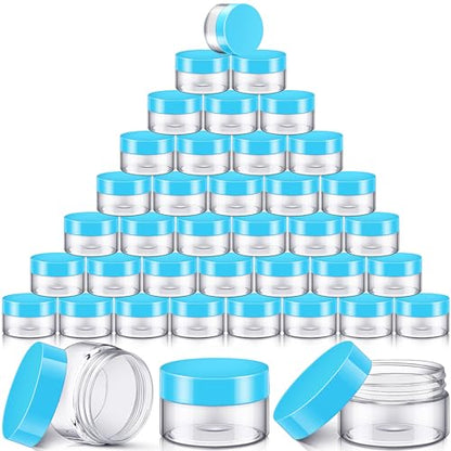36 Pieces Plastic Jars with Lids Round Leak Proof Airtight Container Cosmetic Small Empty Jars for Lotions Ointments Travel Toiletries Creams Make up Storage