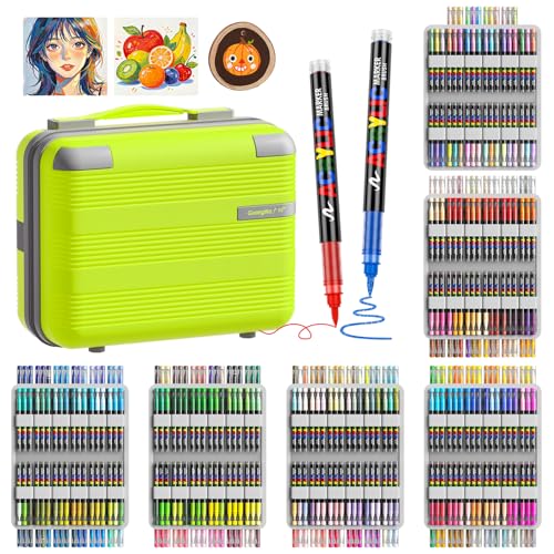Acrylic Paint Markers for Coloring 408 Colors with 30% More Ink (408 Count)