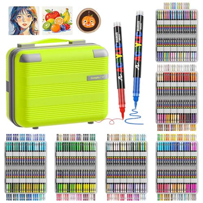 Acrylic Paint Markers for Coloring 408 Colors with 30% More Ink (408 Count)