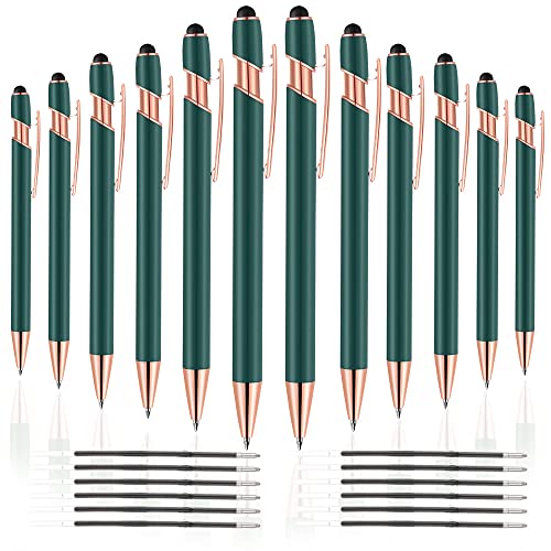 12 PCS 2 in 1 Stylus Ballpoint Pen with Stylus Tip (12 Count)
