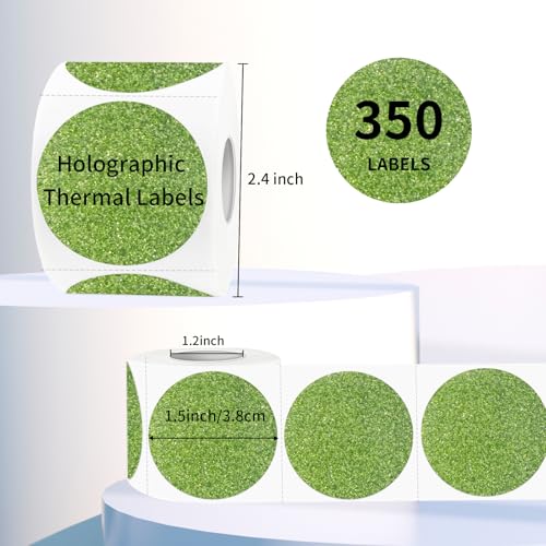 1.5" Holographic Direct Thermal Label Stickers