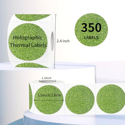 1.5" Holographic Direct Thermal Label Stickers