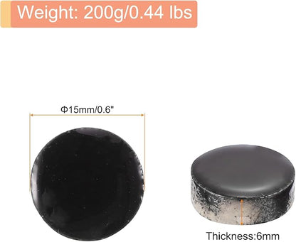 MECCANIXITY 200g Ceramic Mosaic Tiles for Crafts Bulk, Round Black Ceramic Tiles for Mosaic Kits Garden Stepping Stone Cup Mat