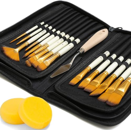 Paint Brush Set 15 pc with Pop (15 Count)