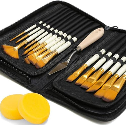 Paint Brush Set 15 pc with Pop (15 Count)