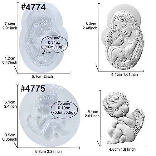 Art Molds for Polyclay Air Dry Clay Plaster