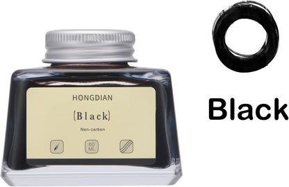 Asvine Hongdian Fountain Pen Bottled Ink Black, 60ml Fountain Pen Bottled Ink, Non Carbon