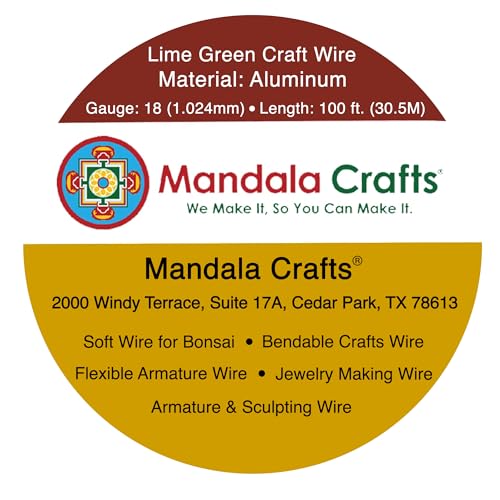 18 Gauge Lime Green Anodized Aluminum Craft Wire