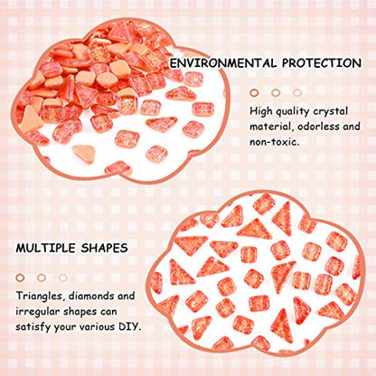 1 Pound Orange Shine Crystal Series Mosaic Tiles Assortment Kit