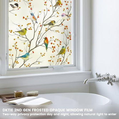 Frosted Window Privacy Cling Film Included Tools 23.6in X 78.7in (9.69 Sq Ft)