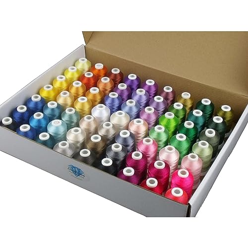 63 Colors Polyester Embroidery Machine Thread Kit (103950 Foot)