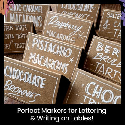 5 White Dual Tip Chalk Markers