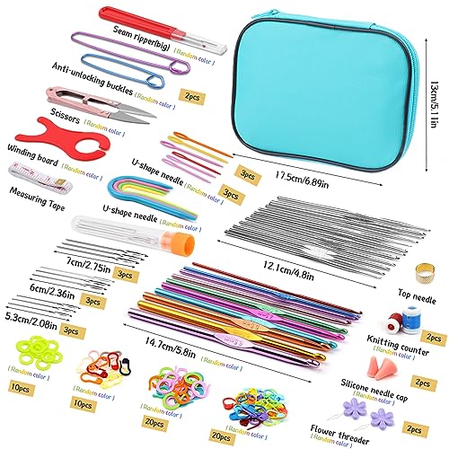 110 Pcs Crochet Hooks Set 0.6