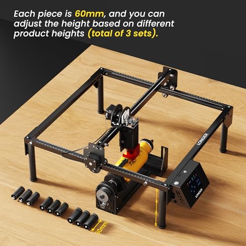 Laser Engraver Ray5 10000mW Engraver Machine DIY CNC Laser Cutter Tool for Metal Glass Wood Working Area 15.7 "x15.7" with Air Assist Rotary Roller Kit Laser