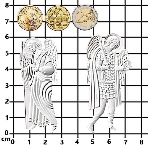 Art Molds for Polyclay Air Dry Clay Plaster (2 Count)