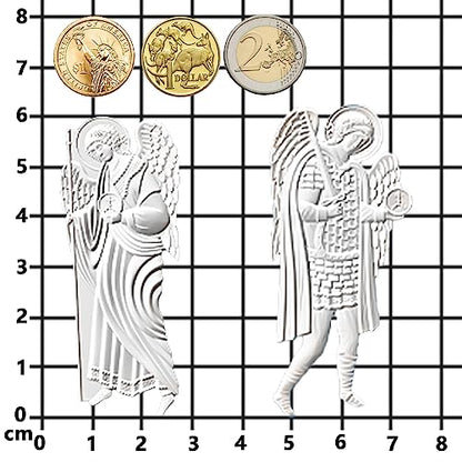 Art Molds for Polyclay Air Dry Clay Plaster (2 Count)
