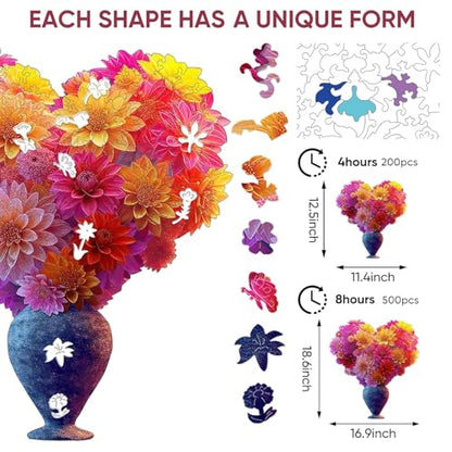 Wooden Puzzles for Adults (200 Count)