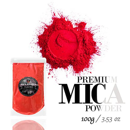 Flag RED Mica Powder for Epoxy Resin 100g