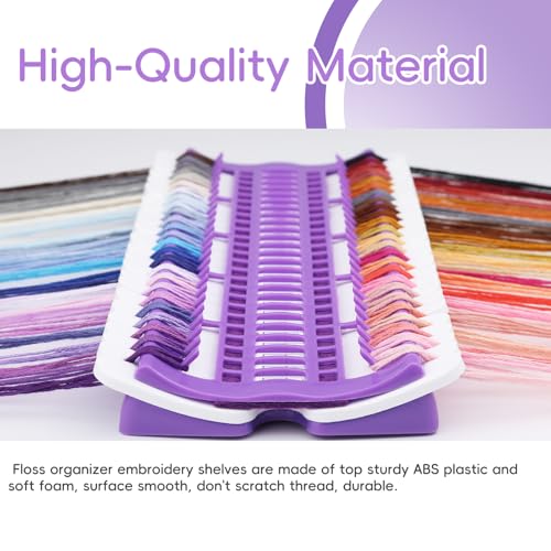 Embroidery Floss Bobbins 50 Positions Thread Organizers for Cross Stitch (50 Count)