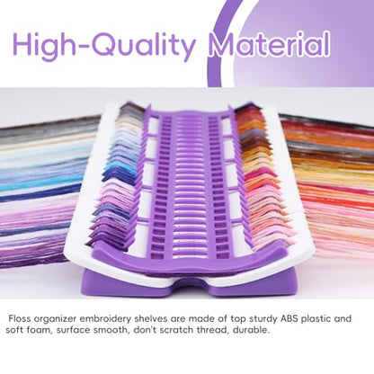 Embroidery Floss Bobbins 50 Positions Thread Organizers for Cross Stitch (50 Count)