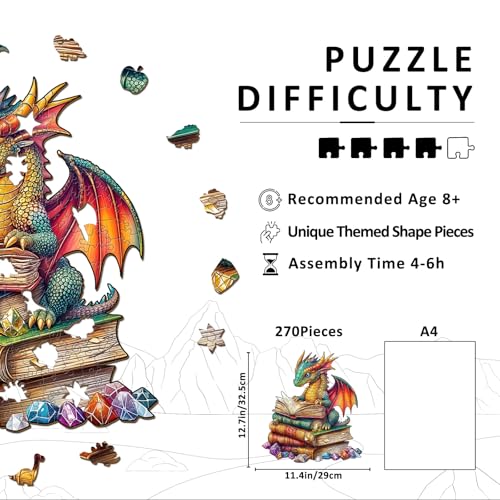 Wooden Puzzles for Adults (300 Count)