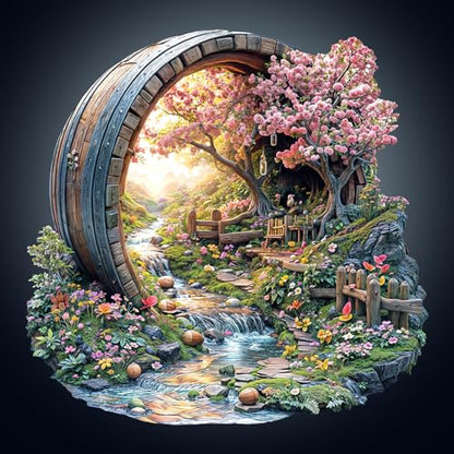Wooden Puzzle Adults Spring Flower Jigsaw Puzzle 13.4*13.1in