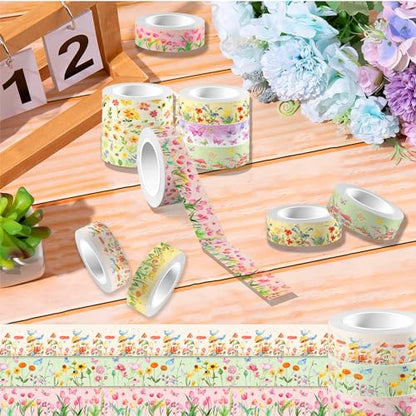 12 Rolls Floral Washi Tape Set (12 Count)