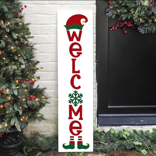 Large Christmas Stencils 35.4" Porch Sign Stencils Holiday Stencil (12 Count)