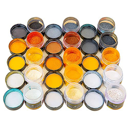 Mica Powder 60 Jars of Mica Powder for Epoxy Resin Set (10.5 Ounce)