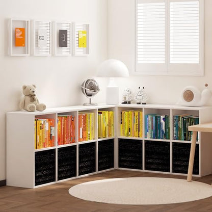 Wooden 8 Cube Storage Organizer with Closed Back Panel (8 Count)