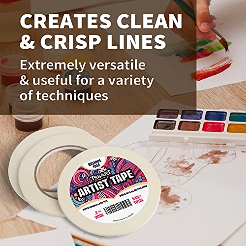 3 Pack White Artist Tape (180 Foot)