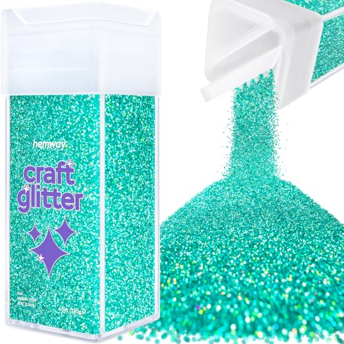 Craft Glitter Shaker Turquoise Blue Holographic 130g Ultrafine (4.5 Ounce)
