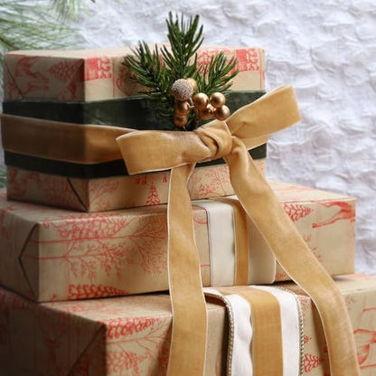 Khaki Velvet Ribbon