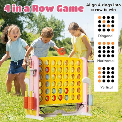Giant 4 in-A-Row Connect Game Set, Yellow