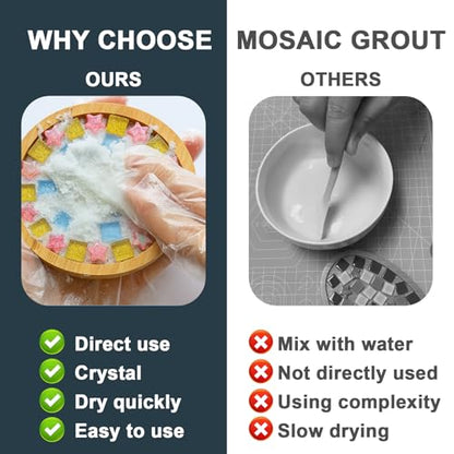 200g Professional Mosaic Grout for Crafts White