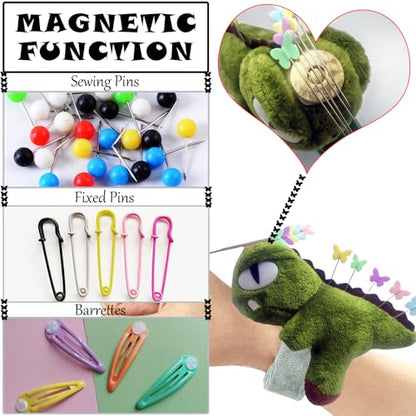 Cute Dinosaurs Wrist Pin Cushion for Sewing with Magnetic