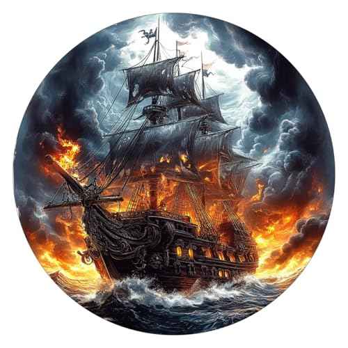 Maritime Ship Puzzles Adults Gifts Wooden 200 Pieces 11.4 * 11.4in (200 Count)