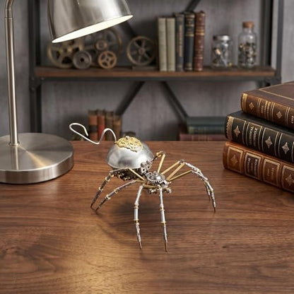 Steampunk Mechanical Insect Spider 3D Metal Puzzle Model Kits 150+ Parts No Glue Build Unique Desk Decor Christmas & Birthday Gift for Men Adults (10 Count)