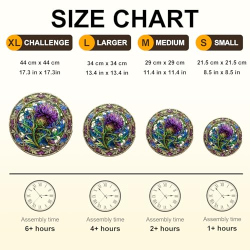 Wooden Puzzles for Adults Scotch Thistle Jigsaw 11.4 * 11.4in (200 Count)