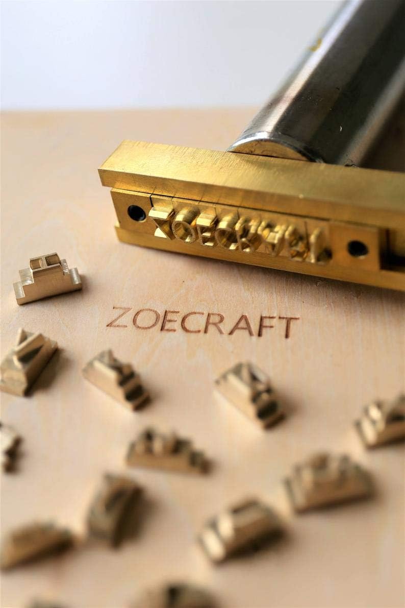 26 Interchangeable Alphabet & Number Mold Set with T-Slot Holder | Custom Brass Engraving Tools for Leather, Wood, Hot Foil Machines | DIY Symbol Dies, Stamping Imprint Templates (Set C)