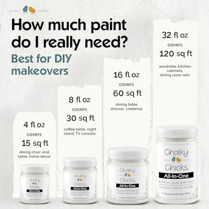 Buttermilk 8 Fl Oz Chalk Paint for Furniture All in One