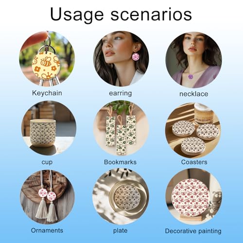 Cartoon Bees Pattern Polymer Clay Texture Sheet Seamless Flowers Pattern Silicone Texture Mat for Polymer Clay Making Earrings Jewelry DIY Crafts 5.5 × 5.5 Inch