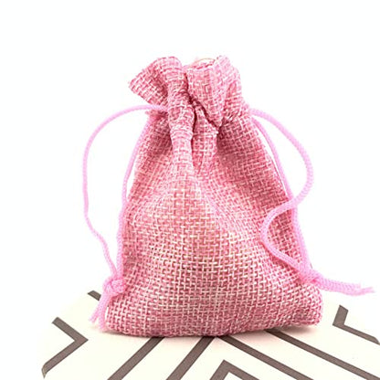 Pack Of 25 Burlap Gift Bags with Drawstring Linen Jewelry Pouches Wedding Hessian Jute Bags for Birthday and Treat Pouches Party Wedding Favors Gift