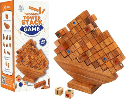 Wooden Balance Stacking Tower